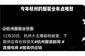 爆料！帶貨一姐薇婭涼了，紡服市場連鎖反應(yīng)，中小企業(yè)處境或?qū)⒏永щy